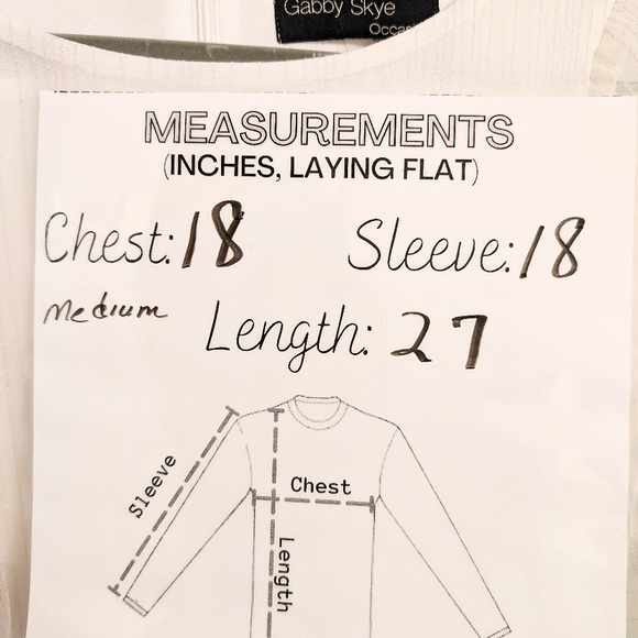 Gabby Skye white medium layered quarter sleeves tie front - Picture 4 of 8